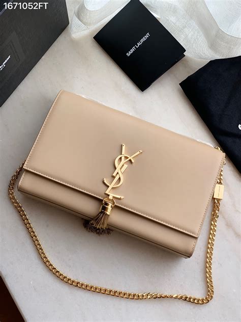 silver chain ysl bag|YSL beige shoulder bag.